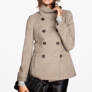 NWT H&M Double Breasted Tan Pea Coat size 2